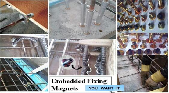Magnetic fixing device for concrete column formwork suppliers use